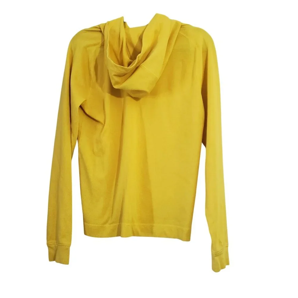 Banana Republic Mens Core Temp Yellow Hooded‎ Shirt Size S Athletic Lightweight